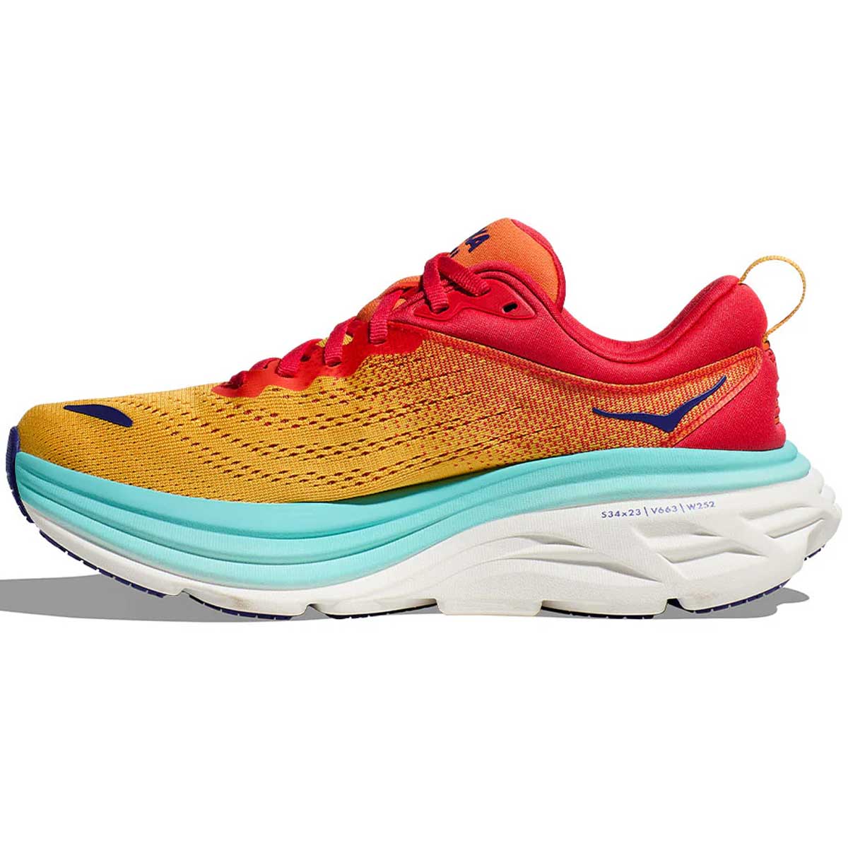 Tenis Hoka BONDI 8 Running Naranja Rojo Hombre