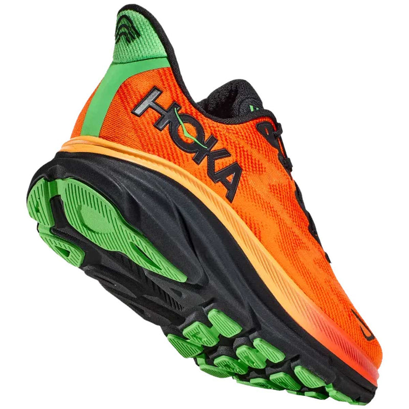 Tenis Hoka CLIFTON 9 Running Naranja Negro Hombre