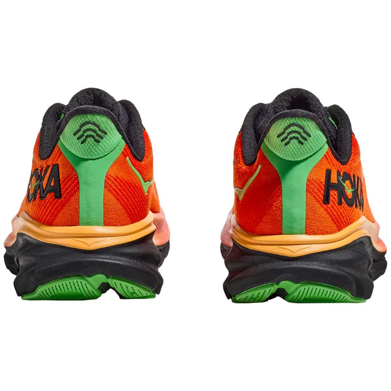 Tenis Hoka CLIFTON 9 Running Naranja Negro Hombre