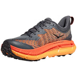 Tenis Hoka MAFATE SPEED 4 Trail Gris Naranja Hombre