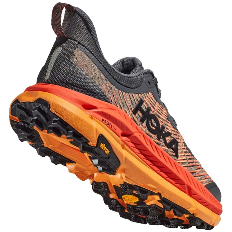 Tenis Hoka MAFATE SPEED 4 Trail Gris Naranja Hombre