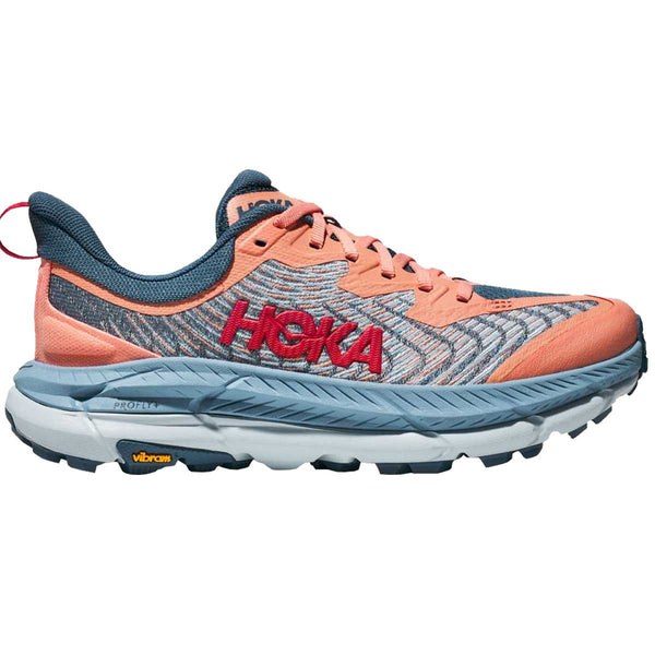 Tenis Hoka MAFATE SPEED 4 Trail Naranja Gris Mujer