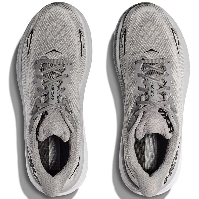 Tenis Hoka CLIFTON 9 WIDE Gris Negro Hombre