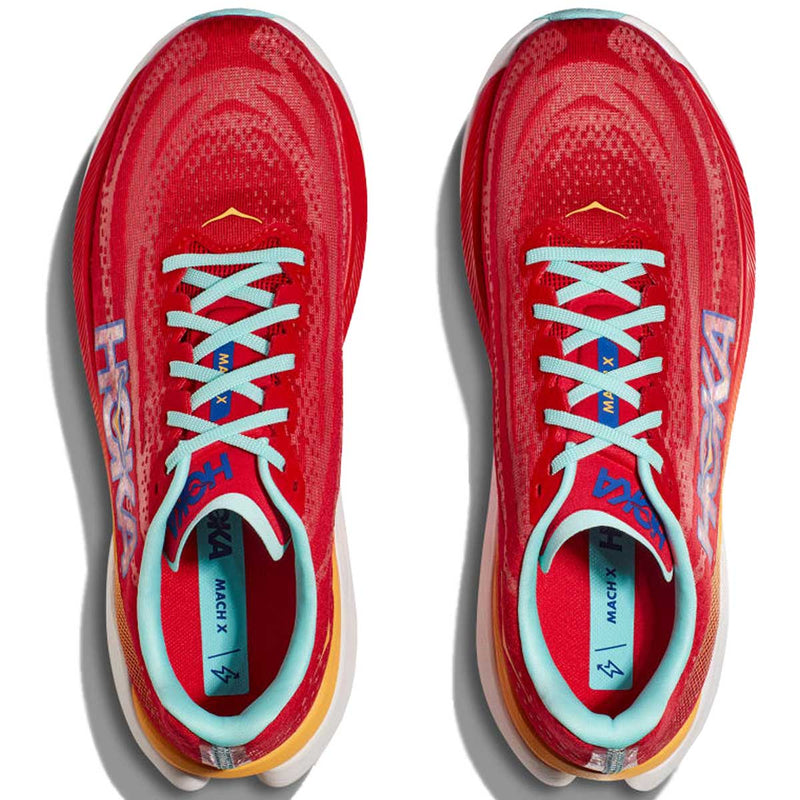 Tenis Hoka Running MACH X Rojo Amarrillo Hombre