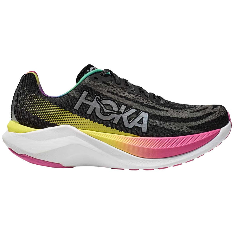 Tenis Hoka Running MACH X Negro Plata Mujer