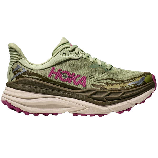 Tenis Hoka Trail Running STINSON ATR 7 Verde Rosa Mujer