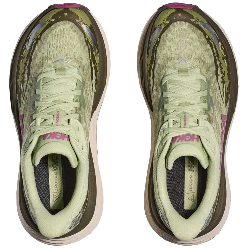 Tenis Hoka Trail Running STINSON ATR 7 Verde Rosa Mujer