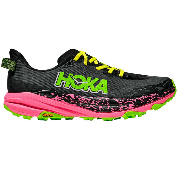 Tenis Hoka Trail Running SPEEDGOAT 6 Negro Rosa Neón Hombre