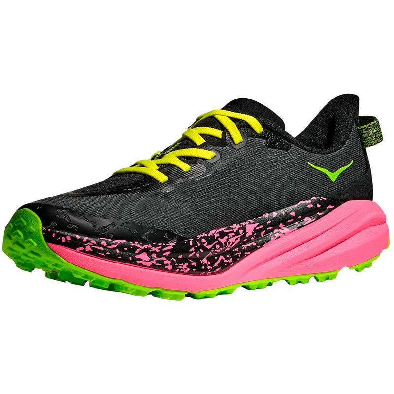 Tenis Hoka Trail Running SPEEDGOAT 6 Negro Rosa Neón Hombre