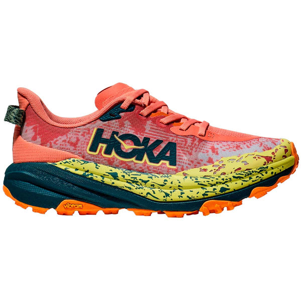Tenis Hoka Trail Running SPEEDGOAT 6 Naranja Negro Mujer