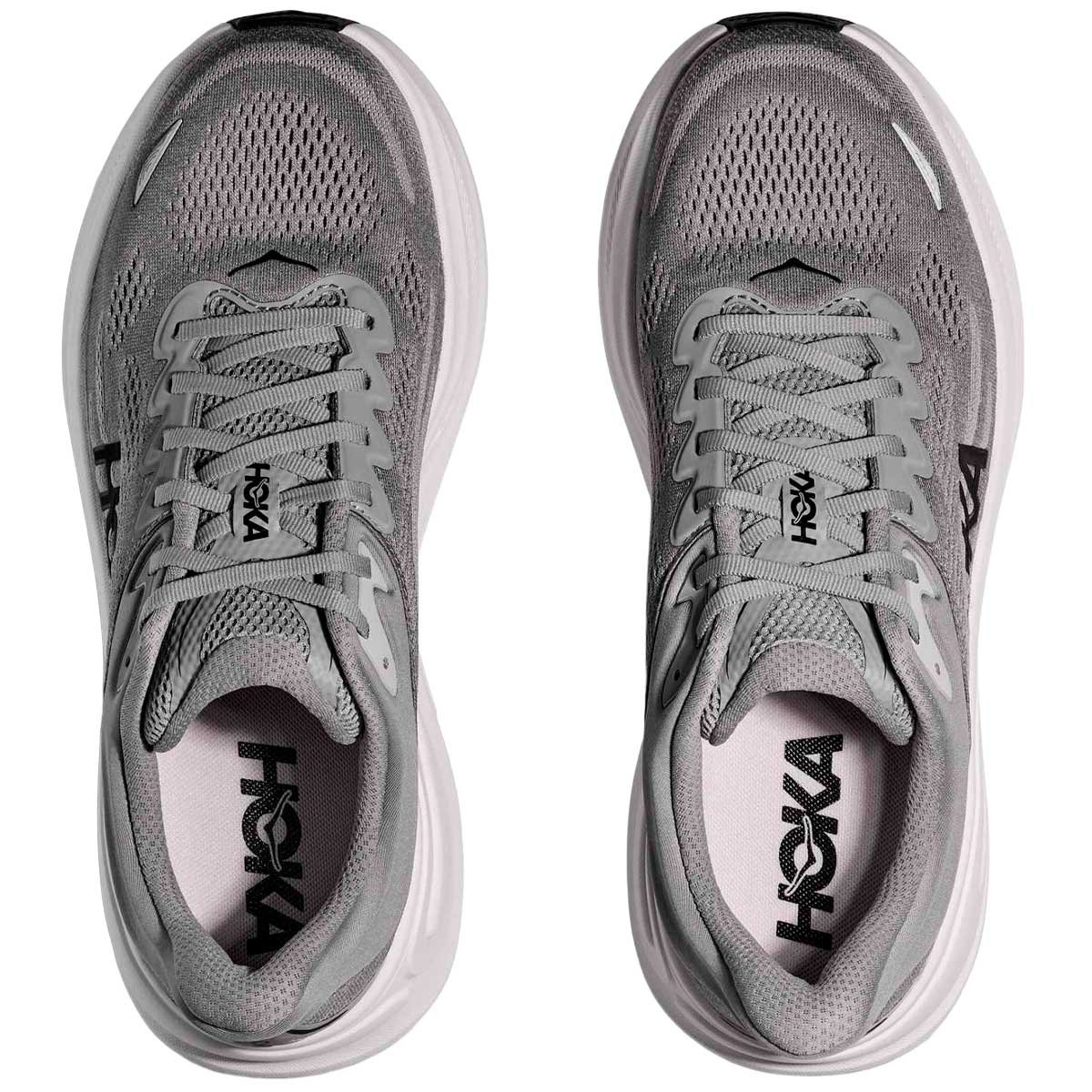 Tenis Hoka BONDI 9 Running Gris Blanco Hombre