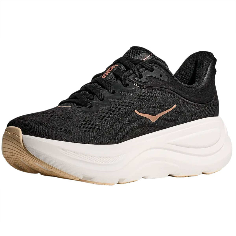 Tenis Hoka BONDI 9 Running Negro Rose Gold Mujer