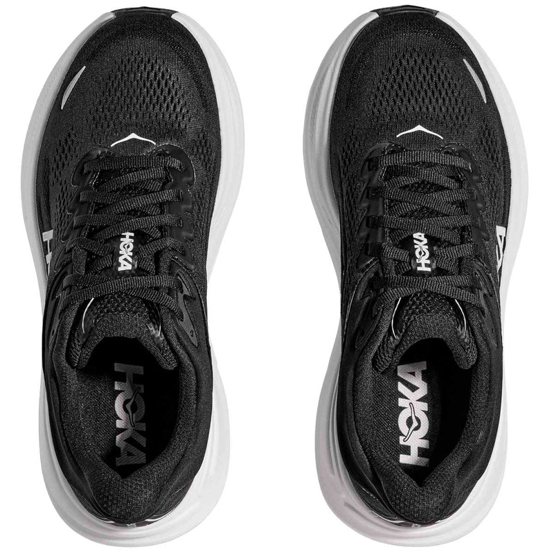 Tenis Hoka BONDI 9 Running Negro Blanco Mujer