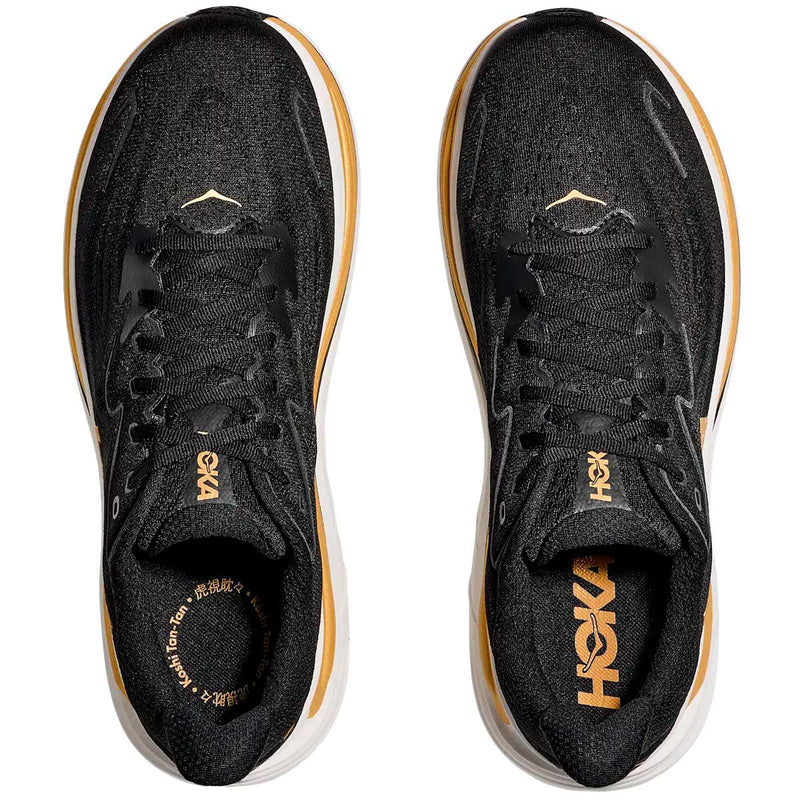 Tenis Hoka CLIFTON 10 Running Negro Gold Hombre