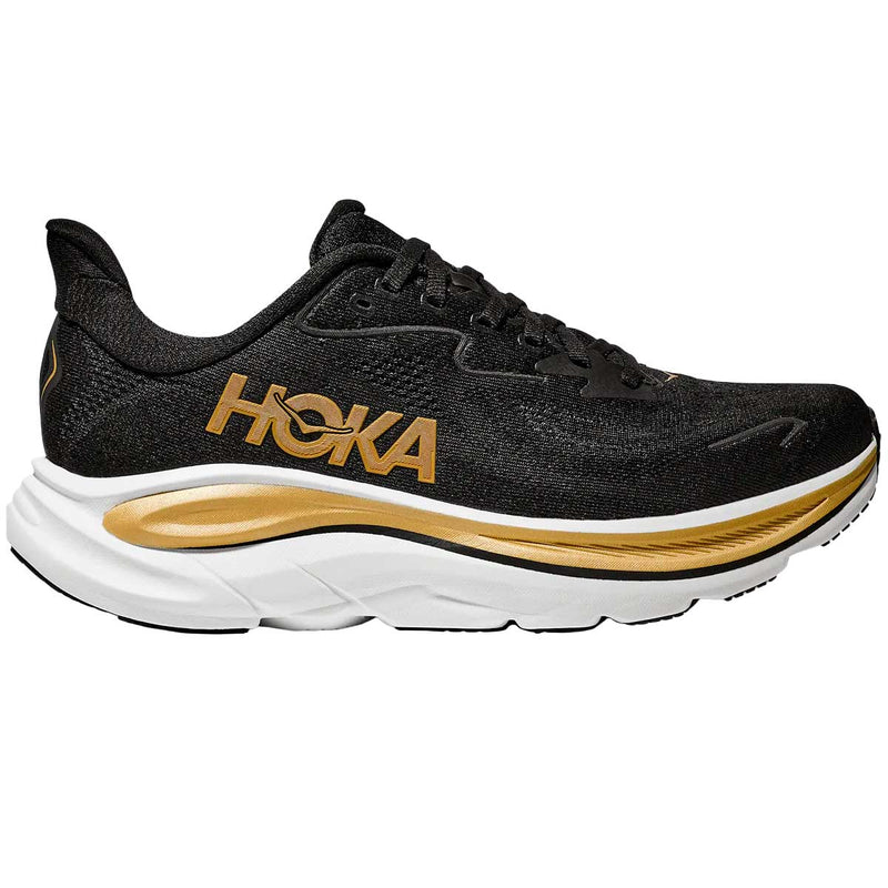 Tenis Hoka CLIFTON 10 Running Negro Gold Mujer
