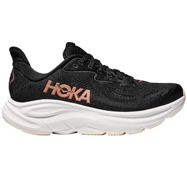 Tenis Hoka CLIFTON 10 Running Negro Oro Rosa Mujer