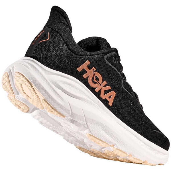 Tenis Hoka CLIFTON 10 Running Negro Oro Rosa Mujer