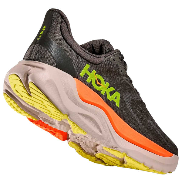 Tenis Hoka Running ARAHI 8 Gris Naranja Hombre