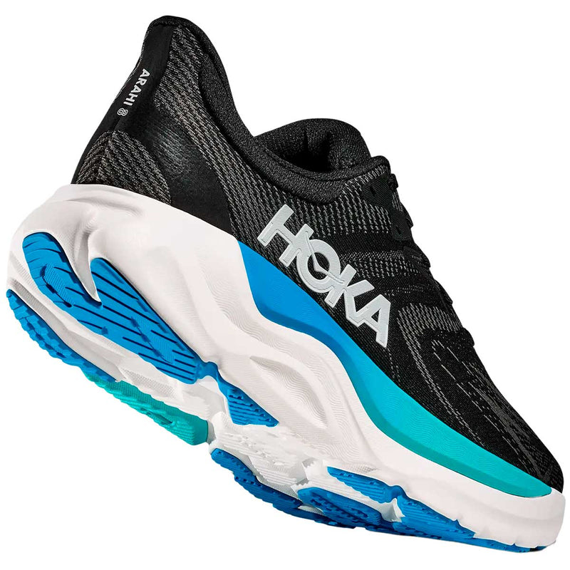 Tenis Hoka Running ARAHI 8 Negro Celeste Hombre