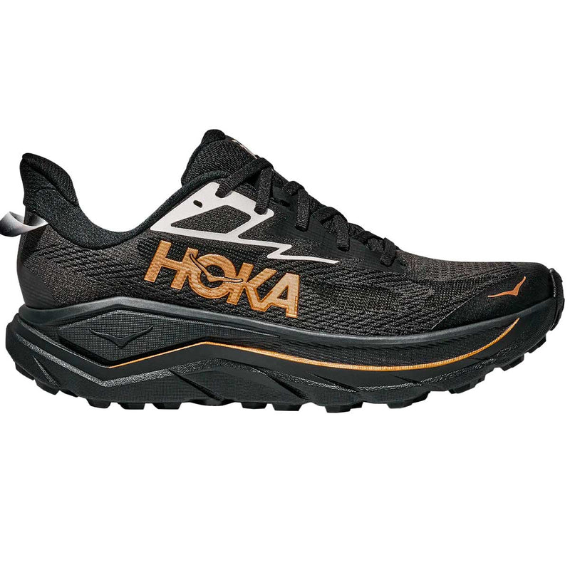 Tenis Hoka Trail Running Challenger 8 Black Gold Hombre