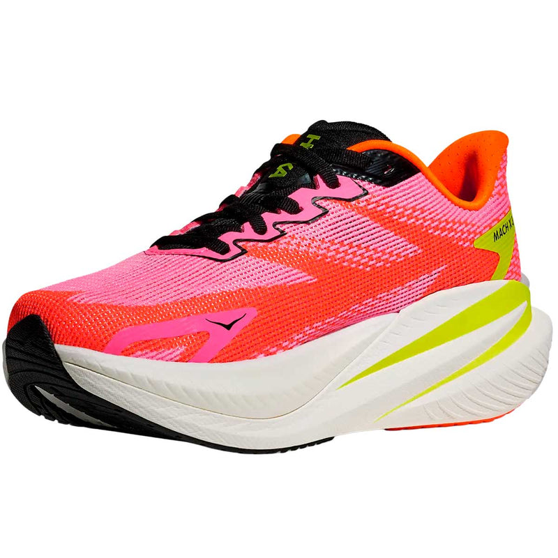 Tenis Hoka Running MACH X 3 Neón Rosa Mujer