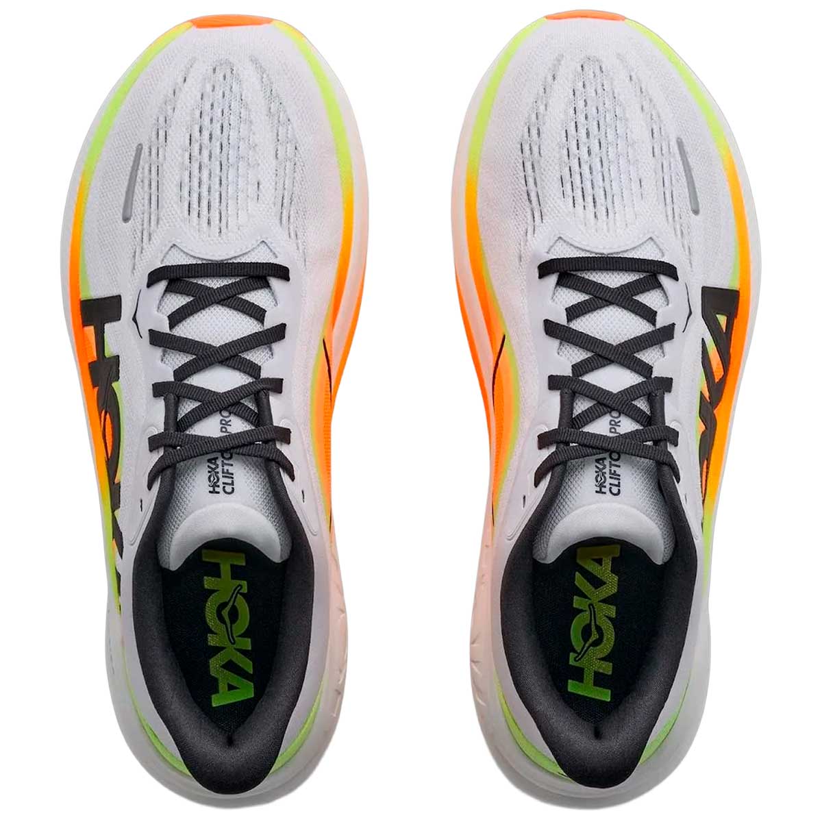 Tenis Hoka CLIFTON PRO Running Gris Naranja Hombre