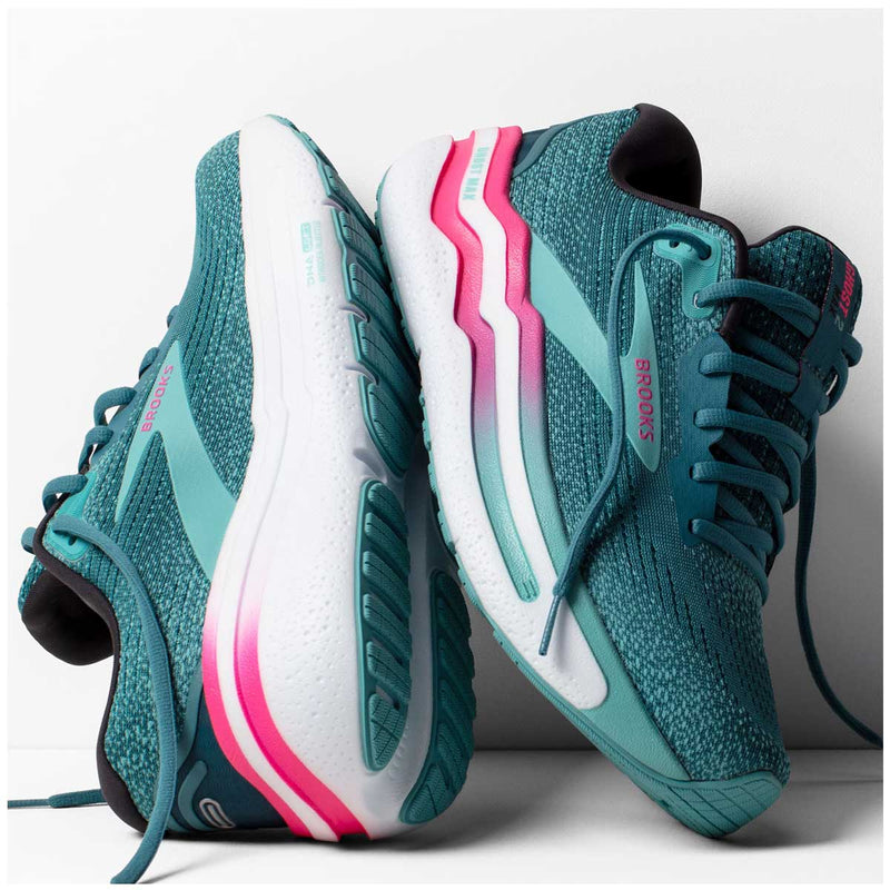 Tenis Brooks GHOST MAX 2 Aqua Rosa Mujer
