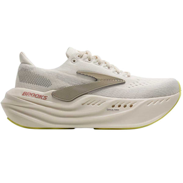 Tenis Brooks Running GLYCERIN MAX Beige Olivo Mujer