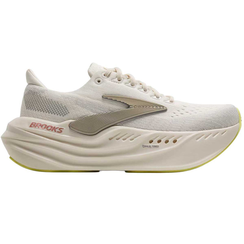 Tenis Brooks Running GLYCERIN MAX Beige Olivo Mujer