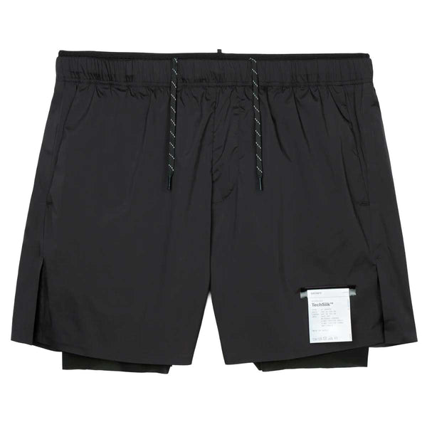 Short Deportivo Satisfy Techsilk 5" Running Negro Hombre