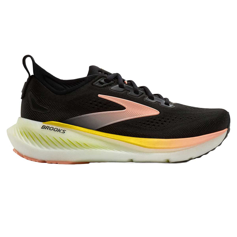 Tenis Brooks GLYCERIN 23 Negro Naranja Mujer