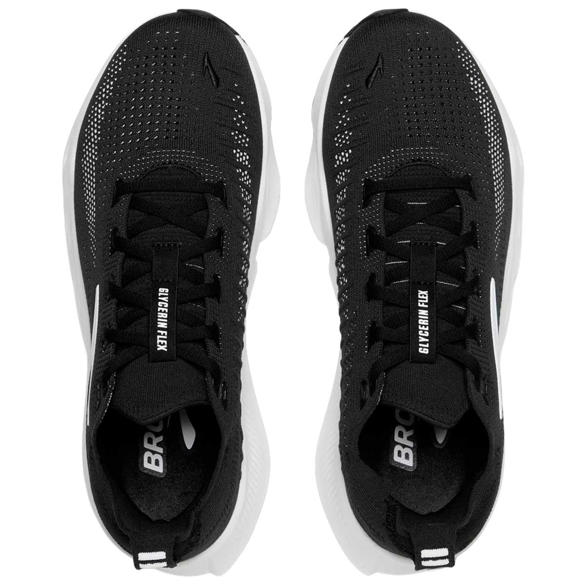 Tenis Brooks GLYCERIN FLEX Negro Blanco Mujer