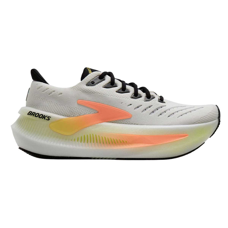 Tenis Brooks GLYCERIN MAX 2 Blanco Amarillo Mujer