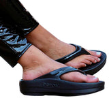 Sandalias Running Oofos Oomega Black Mujer