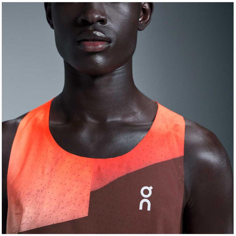 Playera Deportiva On Race Singlet Flame Hombre