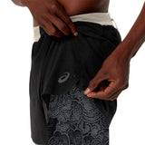 Short Deportivo Asics METARUN 4 IN 2-N-1 Negro Hombre