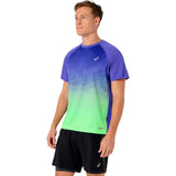 Playera Deportiva Asics ROAD FADE SS TOP Azul Hombre