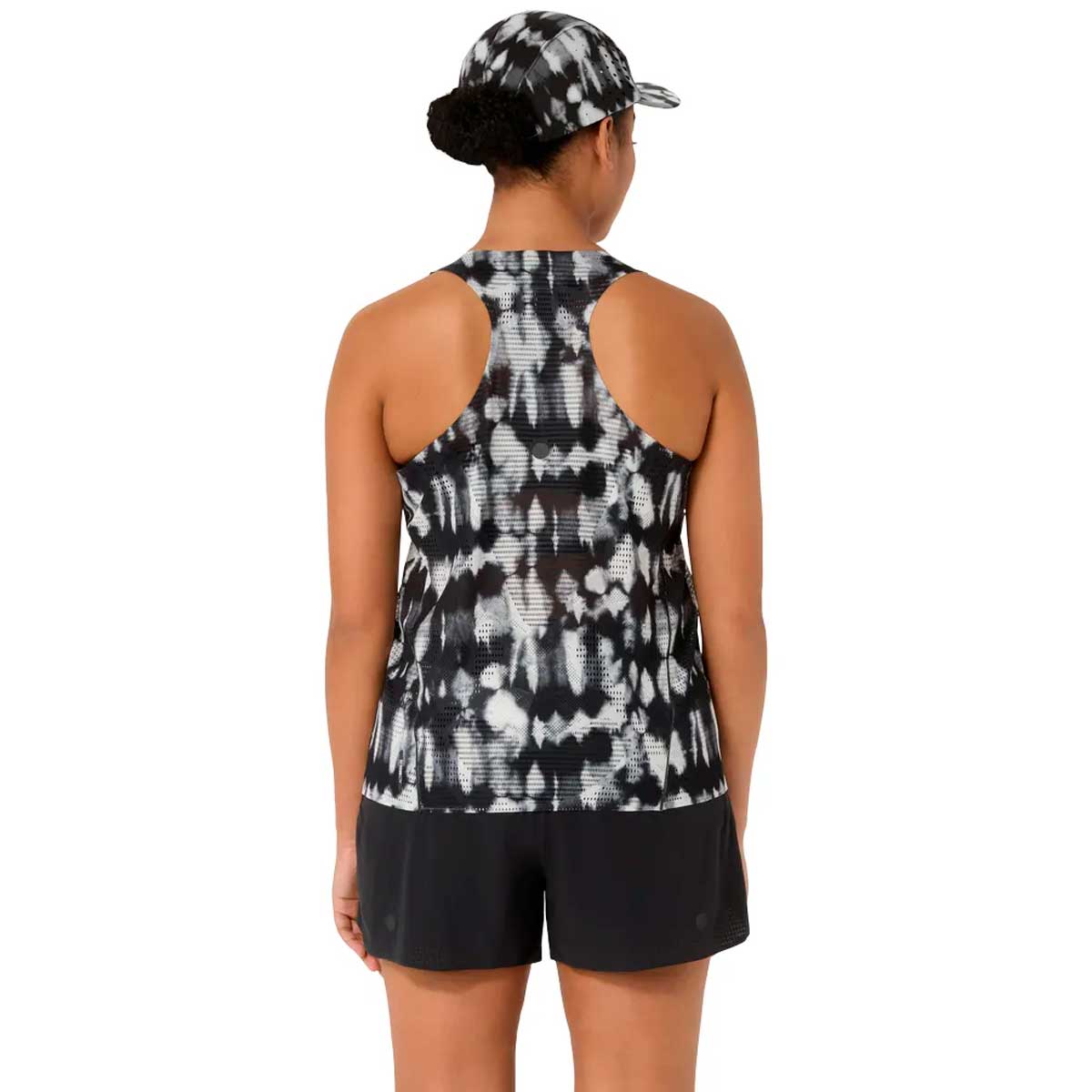 Playera Sin Manga Asics METARUN Tank Beige Negro Mujer