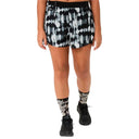 Short Deportivo Asics METARUN Split Short Beige Negro Mujer
