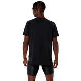 Playera Asics LIGHT KNIT SHORT SLEEVE TOP Negro Blanco Hombre