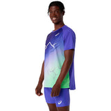 Playera Asics LIGHT KNIT SHORT SLEEVE TOP Azul Hombre