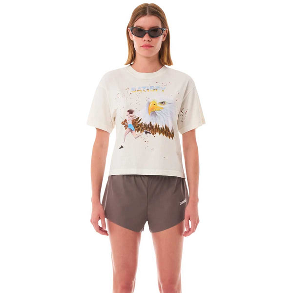 Playera Deportiva Satisfy MothTech™ Off White Mujer