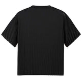 Playera Deportiva Satisfy AuraLite™ Pleated Negra Mujer