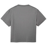 Playera Deportiva Satisfy AuraLite™ Pleated Gris Mujer