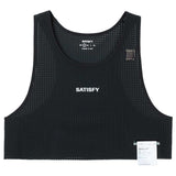 Playera Deportiva Satisfy Space-O Cropped Singlet Negra Mujer