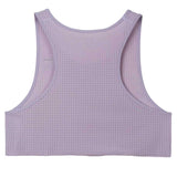 Playera Deportiva Satisfy Space-O Cropped Singlet Morada Mujer
