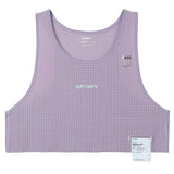 Playera Deportiva Satisfy Space-O Cropped Singlet Morada Mujer
