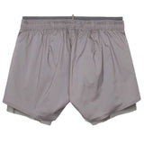 Short Deportivo Satisfy Techsilk 3" Running Gris Mujer