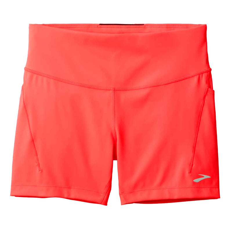 Short Deportiva Brooks Spark 5" Short Tight Naranja Mujer