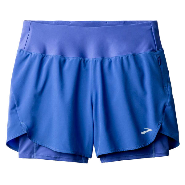 Short Deportiva Brooks Chaser 5" 2-in-1 Short 2.0 Azul Mujer